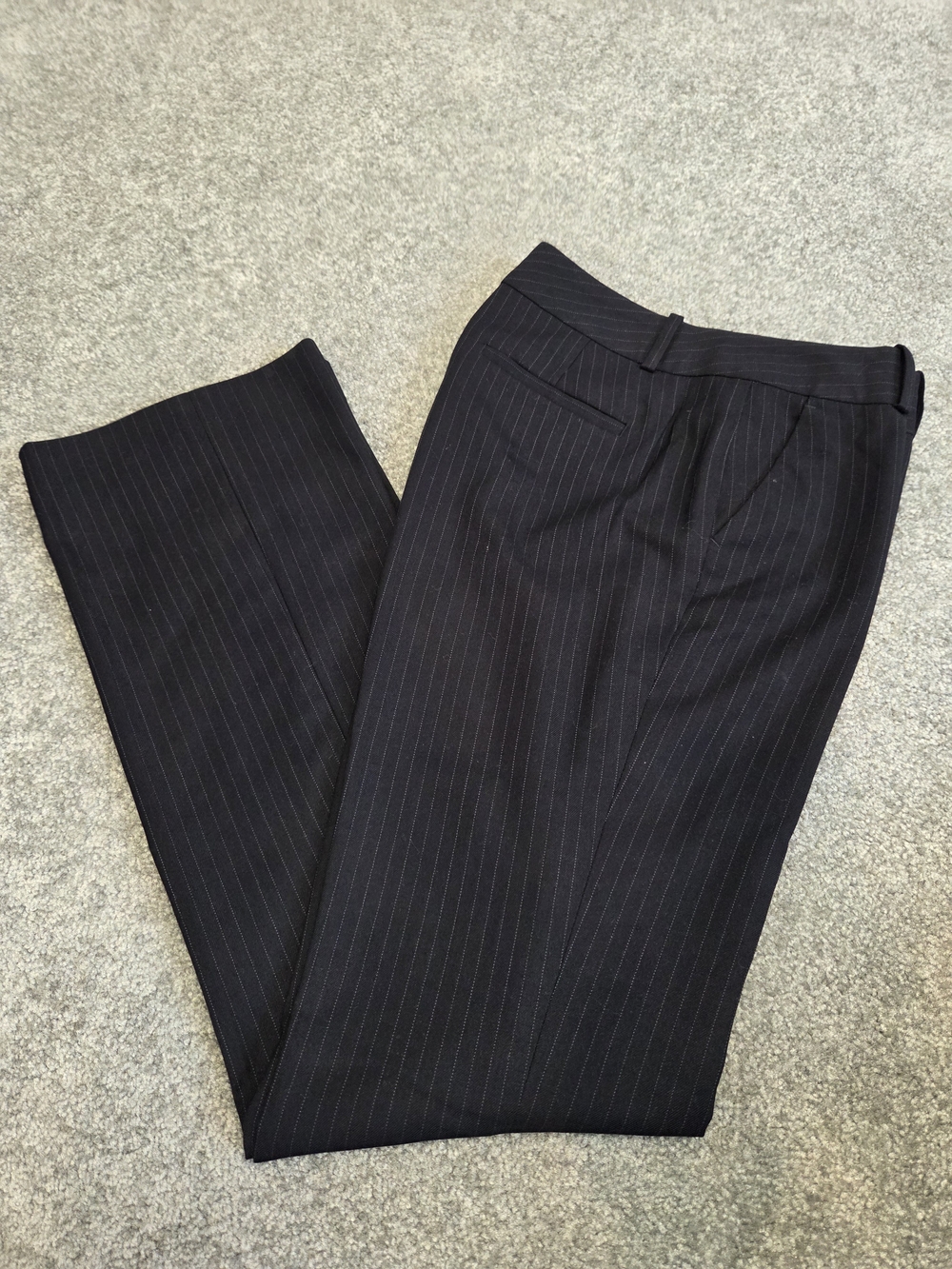Women's Banana Republic Black Pinstripe Dress Pants - Size 2R